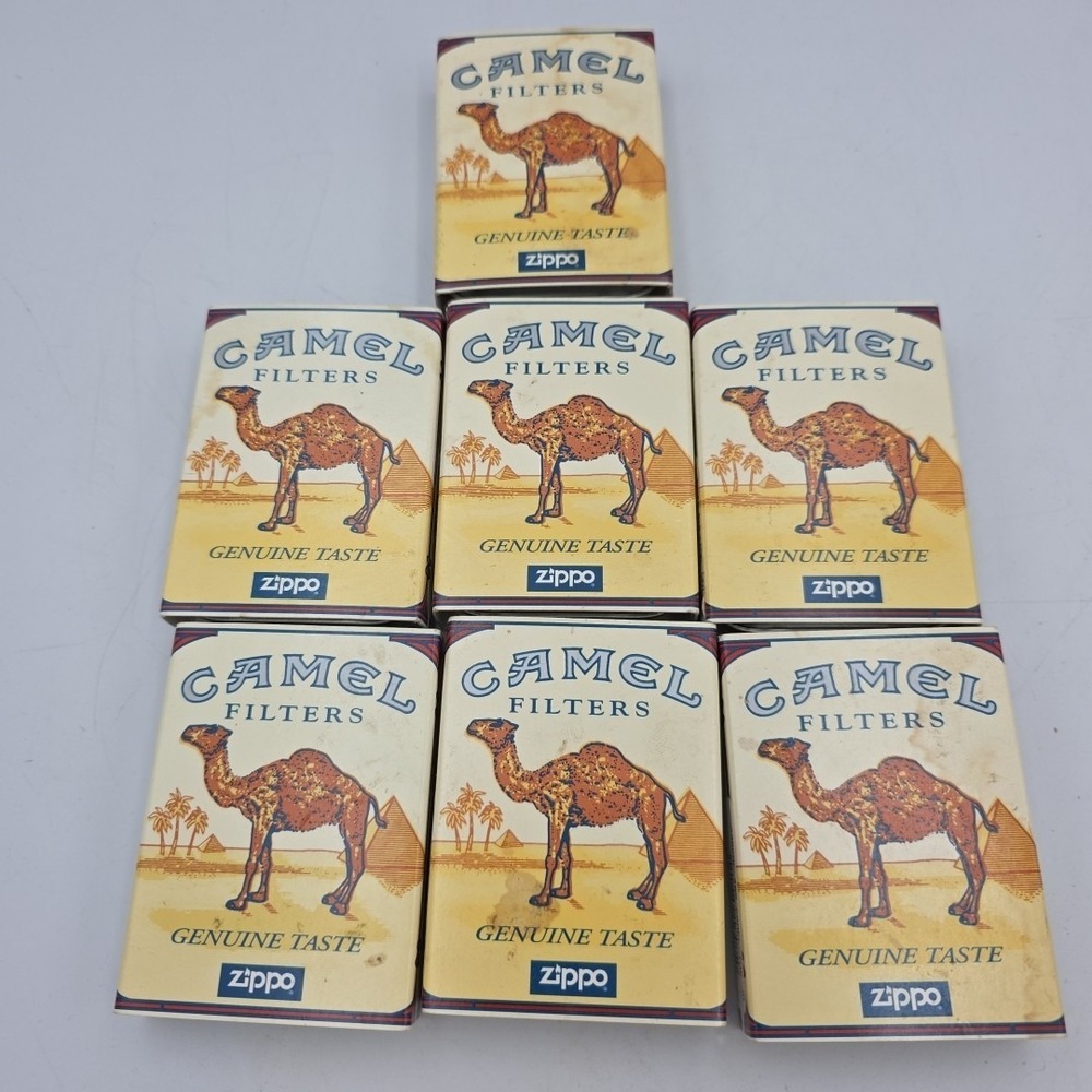 Camel Zippo Lighters CASE ONLY Camel Lot Of 7 Cases Only